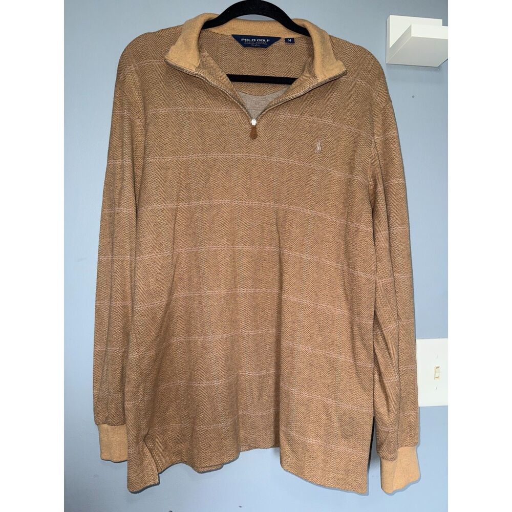 Vintage Men's Polo Golf Pima Cotton & Alpaca Blend Quarter-Zip | Size Medium